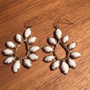 White Kendra Scott earrings